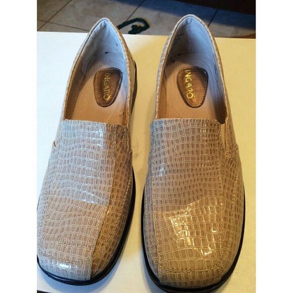 INGARO  leather quarter linings slip ons 10M - Picture 1 of 4